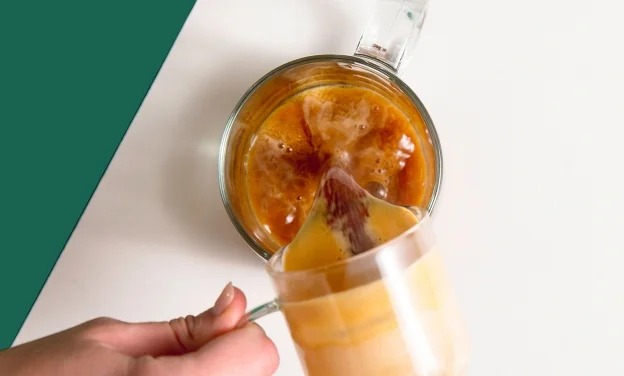 AlmondHoneyFlatWhite Step4 - Starbucks Honey Almondmilk Flat White​ Recipe