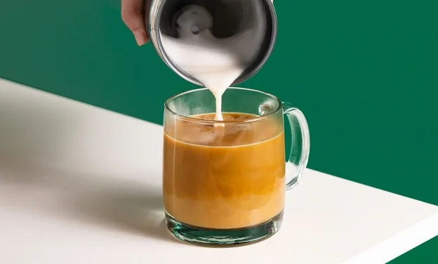 AlmondHoneyFlatWhite Step7 - Starbucks Honey Almondmilk Flat White​ Recipe