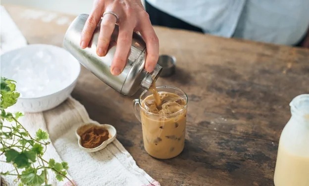 Cover and shake vigorously for 2 minutes. - Starbucks Iced Cinnamon Coffee Recipe